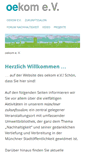 Mobile Screenshot of oekom-verein.de